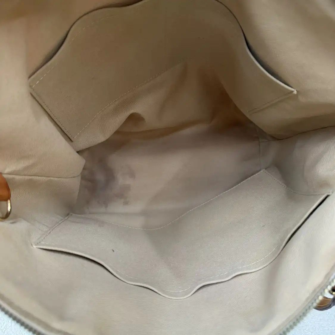 Louis Vuitton LOUIS VUITTON TOTALLY beige coated canvas checkerboard shoulder bag gold hardwar Size ONE SIZE - 9 Thumbnail