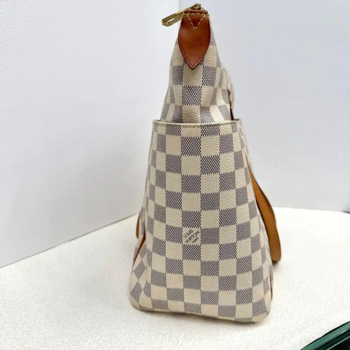 Louis Vuitton LOUIS VUITTON TOTALLY beige coated canvas checkerboard shoulder bag gold hardwar Size ONE SIZE - 6 Thumbnail