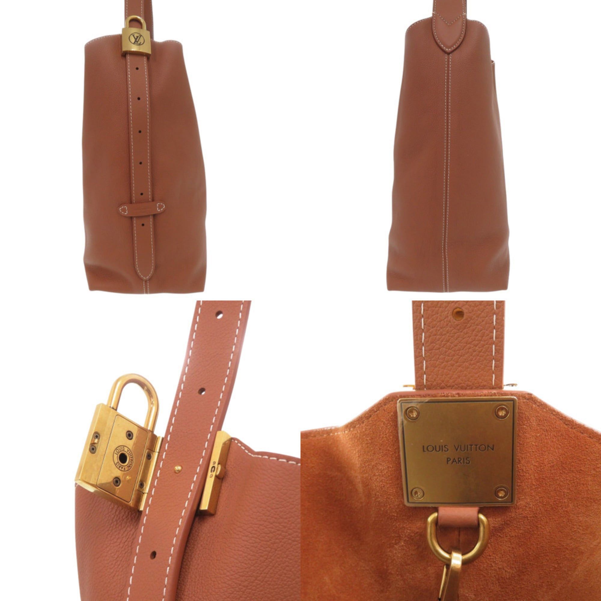 Louis Vuitton Louis Vuitton Low Key Hobo MM Handbag with Pouch M24974 Grained Calf Leather Brown One-Shoulder Bag LV 1253 LOUIS VUITTON Size ONE SIZE - 7 Thumbnail