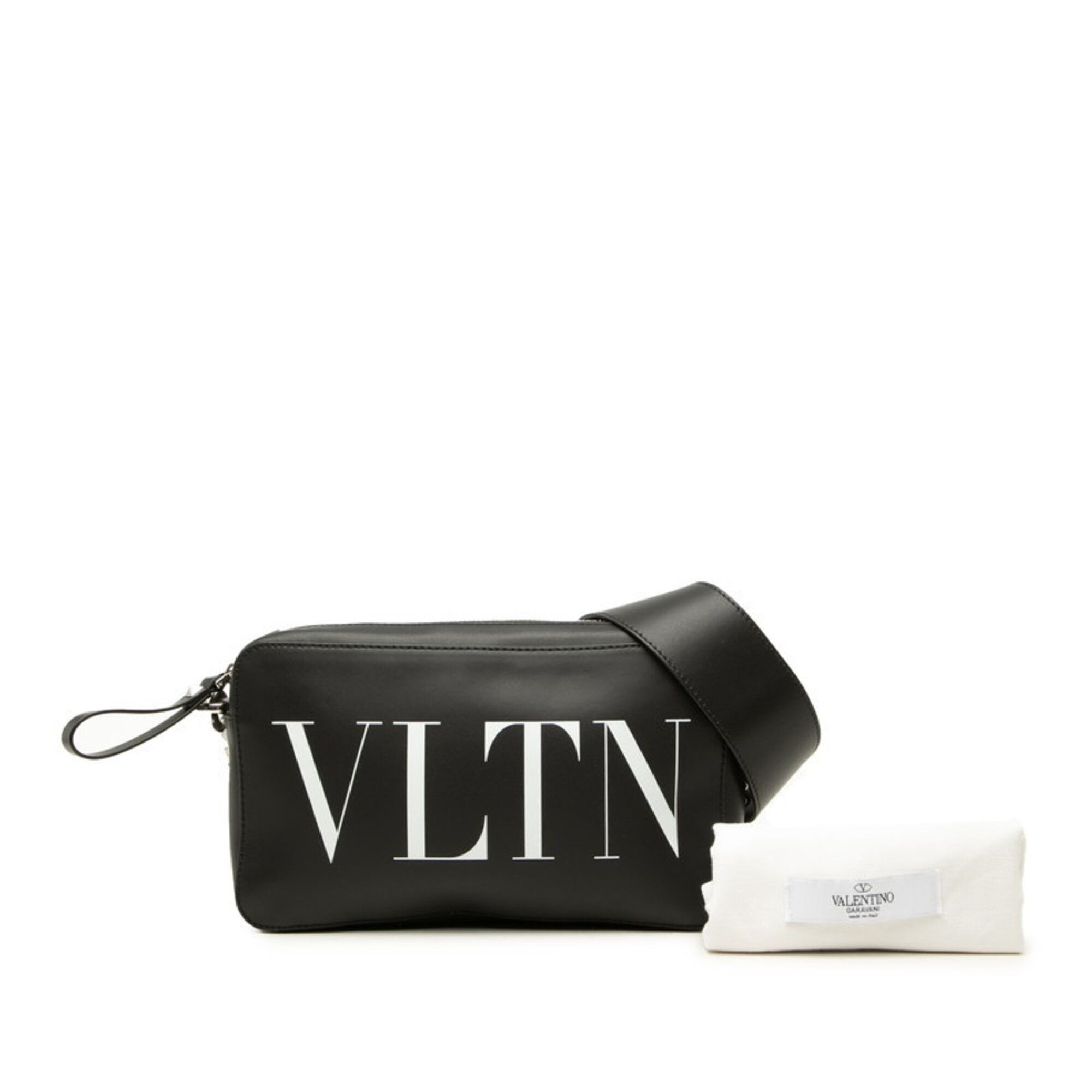 Valentino Valentino Rockstud VLTN Logo Crossbody Shoulder Bag/Clutch Bag 2-Way Black Leather Women's VALENTINO Size ONE SIZE - 6 Thumbnail