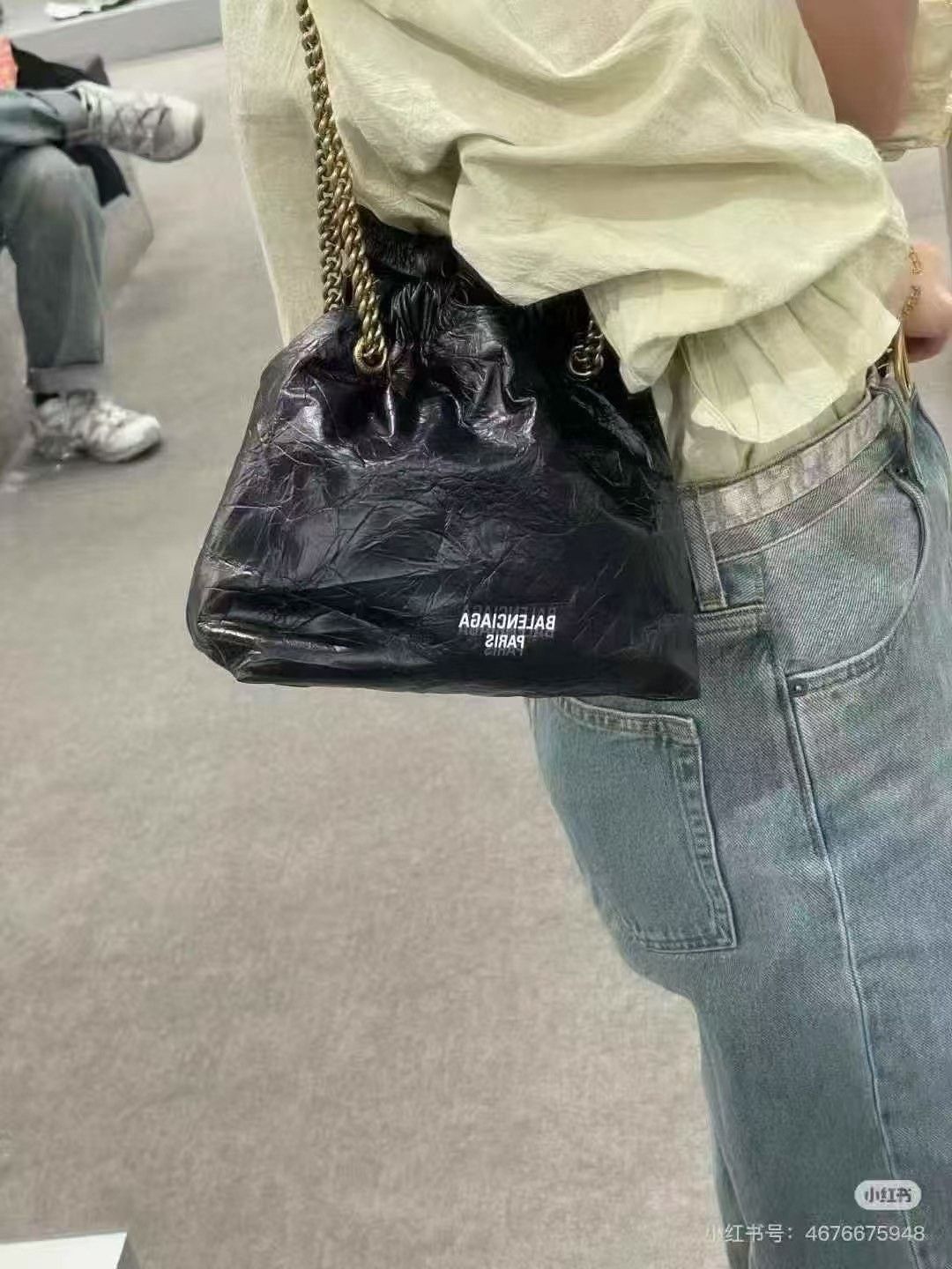 Balenciaga Balenciaga Crush XS Black Bag Size ONE SIZE - 5 Thumbnail