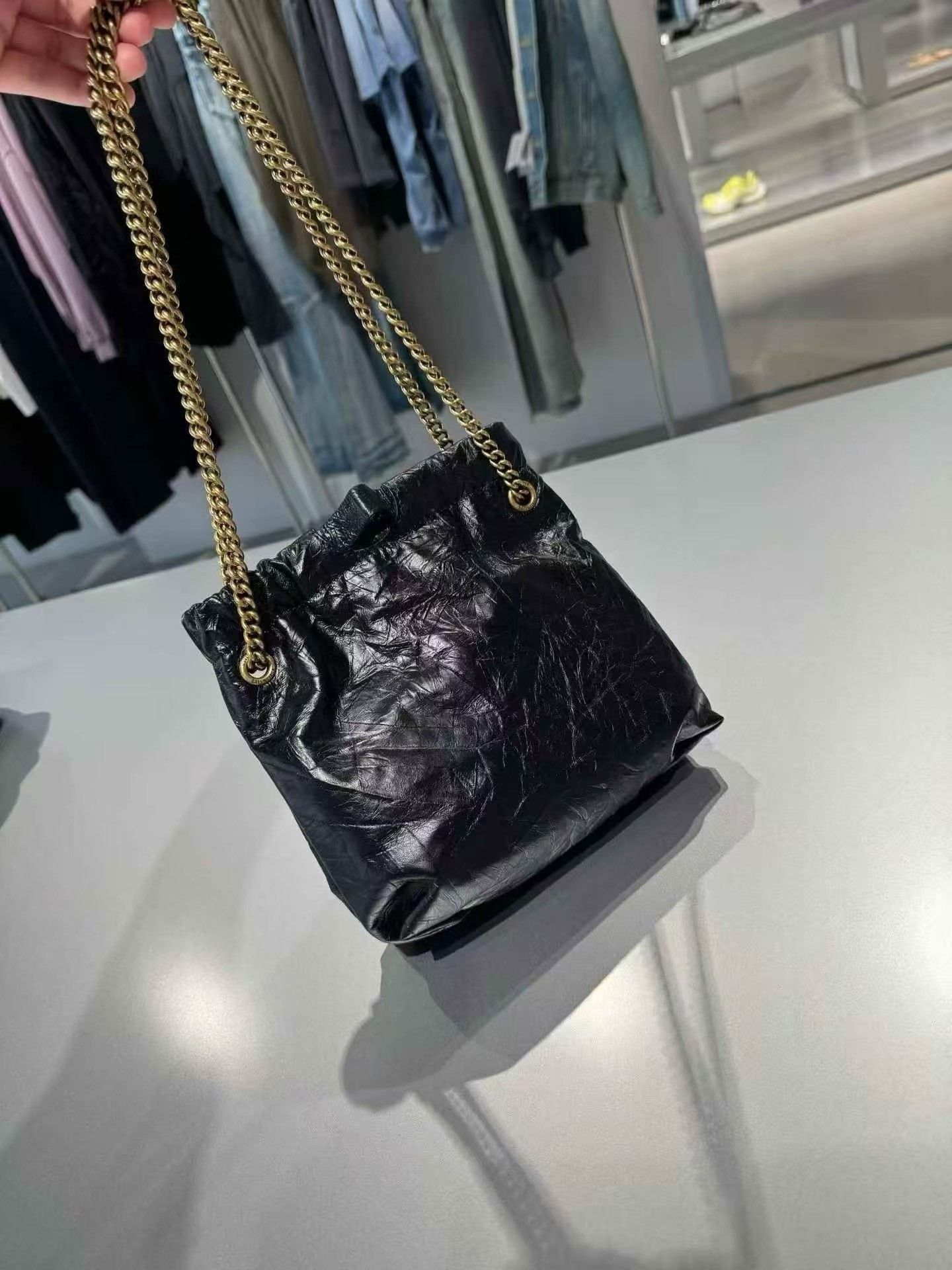 Balenciaga Balenciaga Crush XS Black Bag Size ONE SIZE - 3 Thumbnail