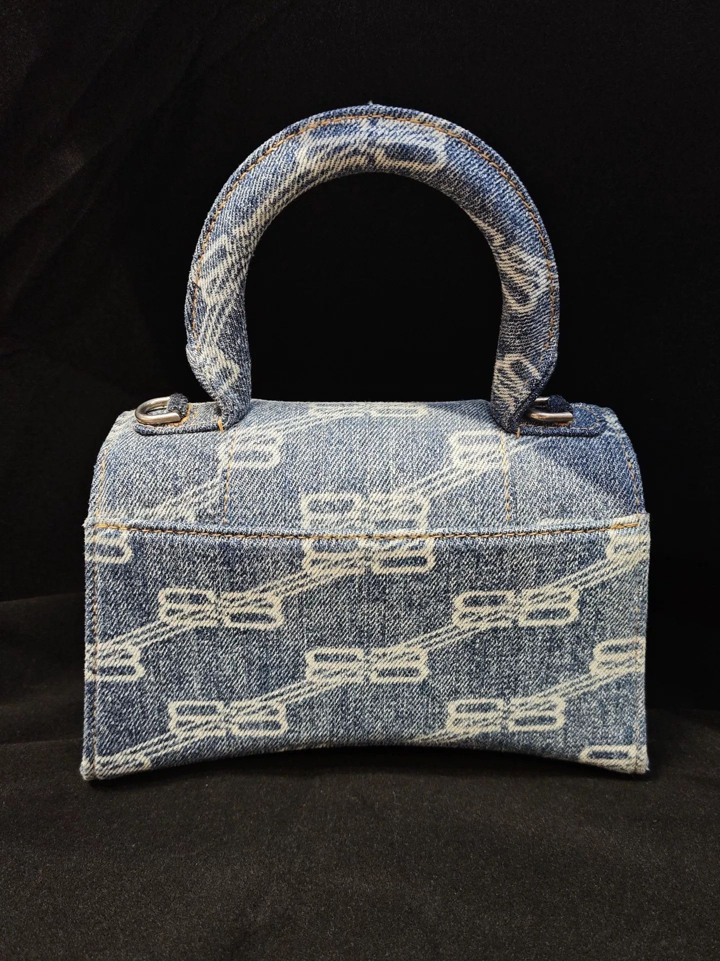Balenciaga Balenciaga Blue Denim Hourglass XS Bag Size ONE SIZE - 3 Thumbnail