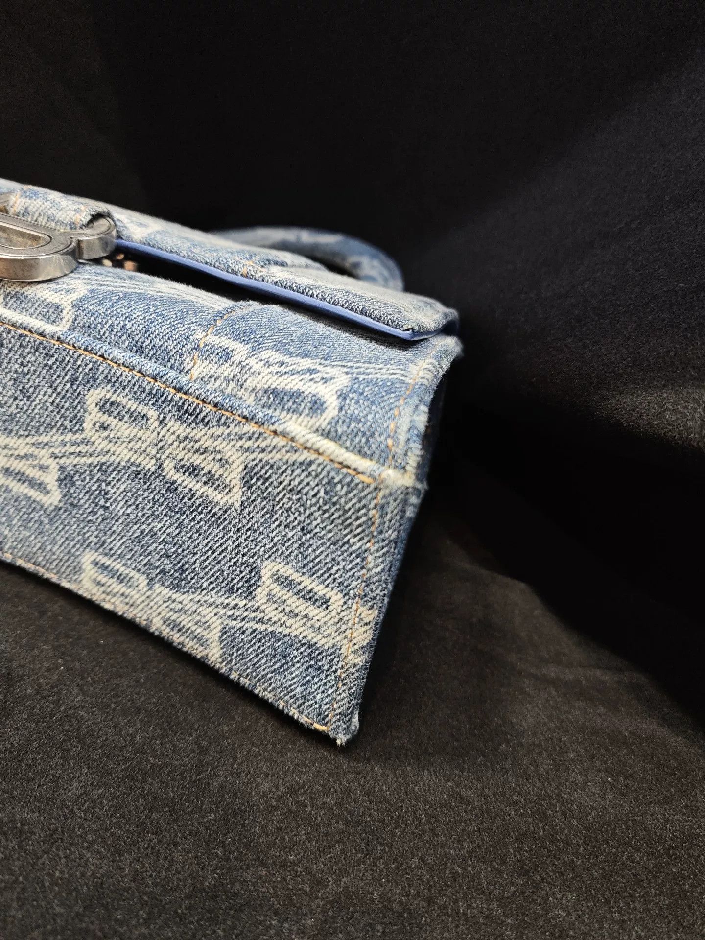 Balenciaga Balenciaga Blue Denim Hourglass XS Bag Size ONE SIZE - 7 Thumbnail