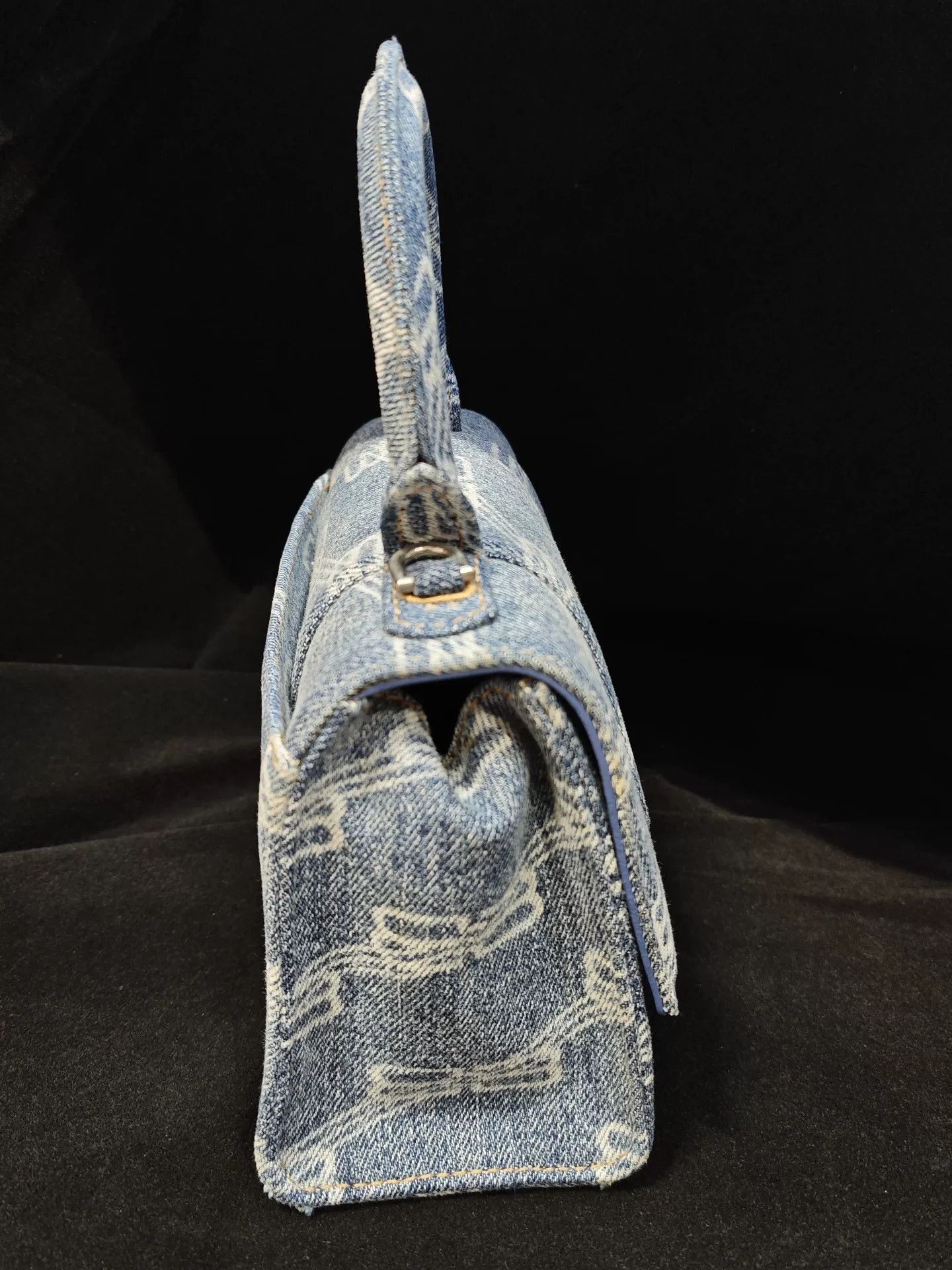 Balenciaga Balenciaga Blue Denim Hourglass XS Bag Size ONE SIZE - 2 Thumbnail