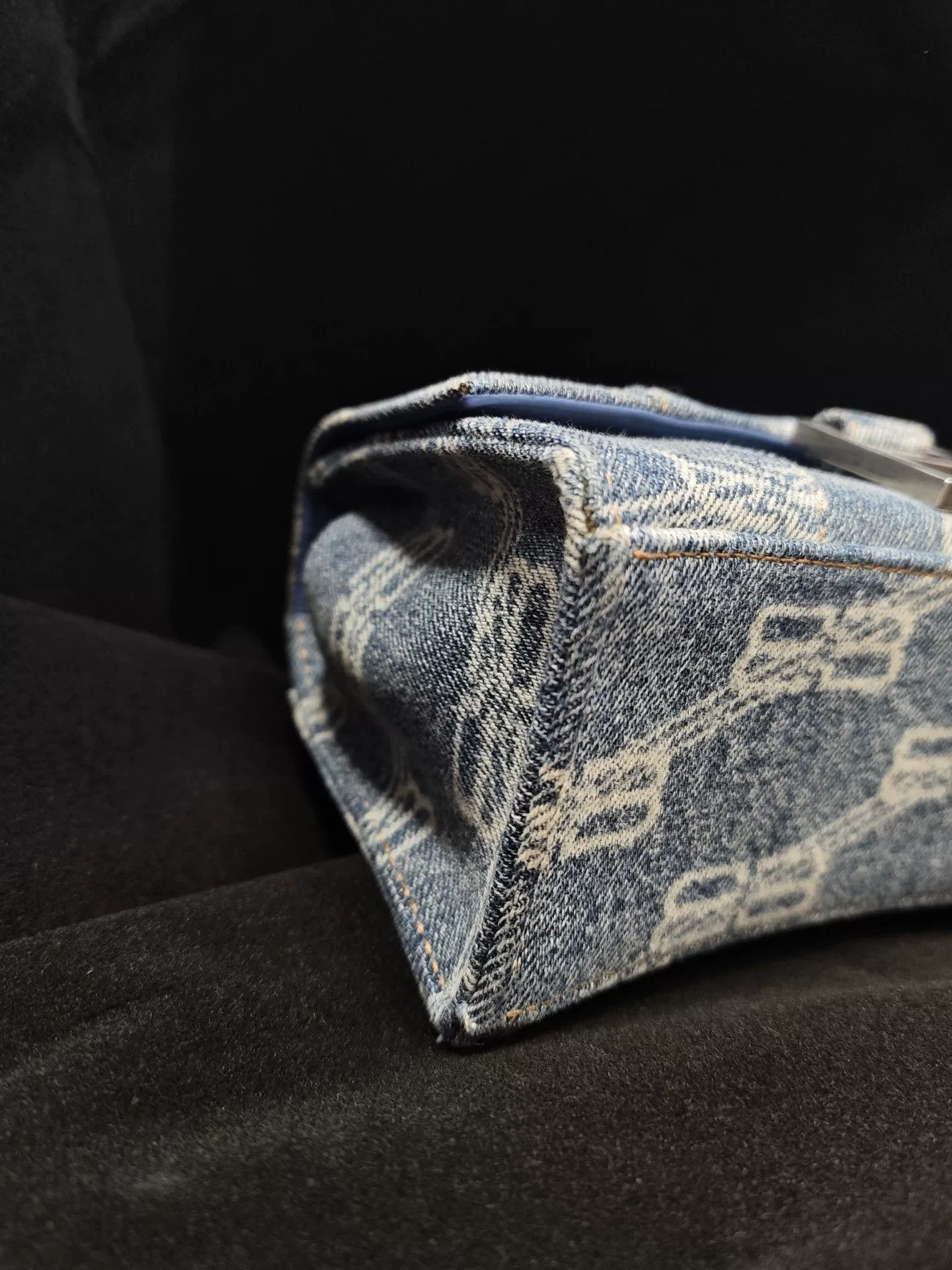 Balenciaga Balenciaga Blue Denim Hourglass XS Bag Size ONE SIZE - 5 Thumbnail