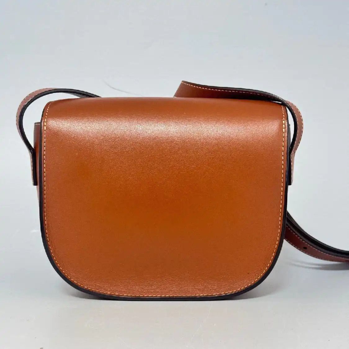 Celine CELINE FOLCO CUIR TRIOMPHE Small brown cowhide leather crossbody bag Size ONE SIZE - 3 Thumbnail