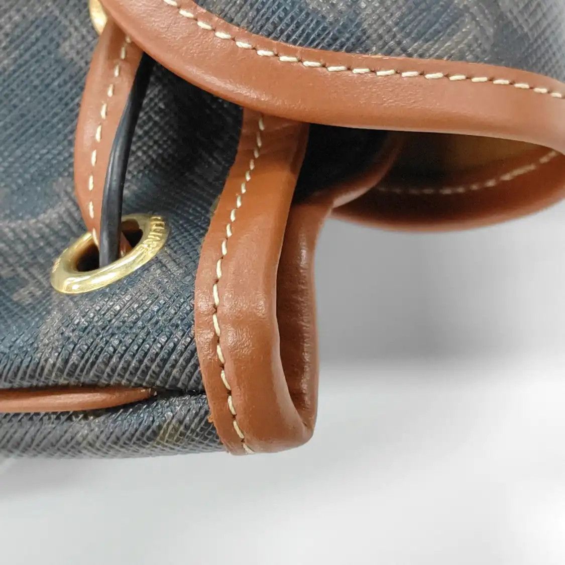 Celine CELINE TRIOMPHE mini dark browncoated canvas Triomphe backpack gold hardware Size ONE SIZE - 10 Thumbnail