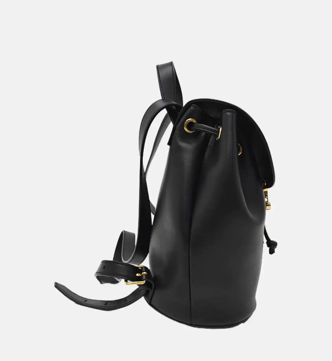 Celine CELINE BONNIE black cowhide leather Triomphe backpack handbag gold hardware Size ONE SIZE - 5 Thumbnail