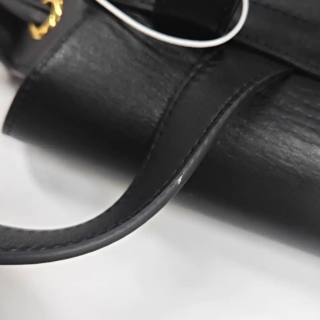 Celine CELINE BONNIE black cowhide leather Triomphe backpack handbag gold hardware Size ONE SIZE - 9 Thumbnail