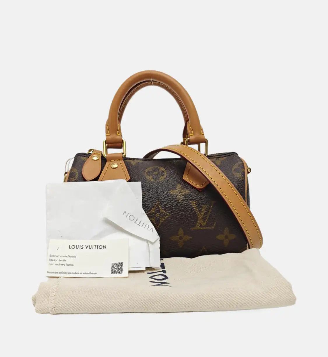 Louis Vuitton LOUIS VUITTON SPEEDY Nano brown coated canvas monogram Boston bag shoulder bag h Size ONE SIZE - 9 Thumbnail