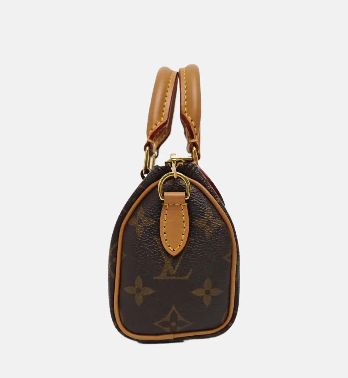 Louis Vuitton LOUIS VUITTON SPEEDY Nano brown coated canvas monogram Boston bag shoulder bag h Size ONE SIZE - 5 Thumbnail