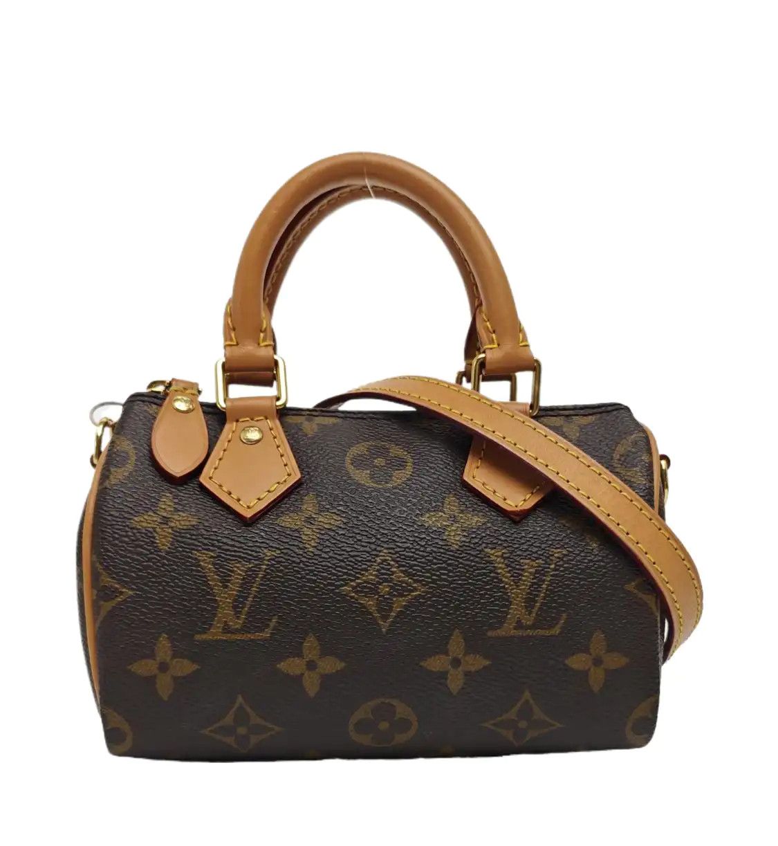 Louis Vuitton LOUIS VUITTON SPEEDY Nano brown coated canvas monogram Boston bag shoulder bag h Size ONE SIZE - 2 Thumbnail