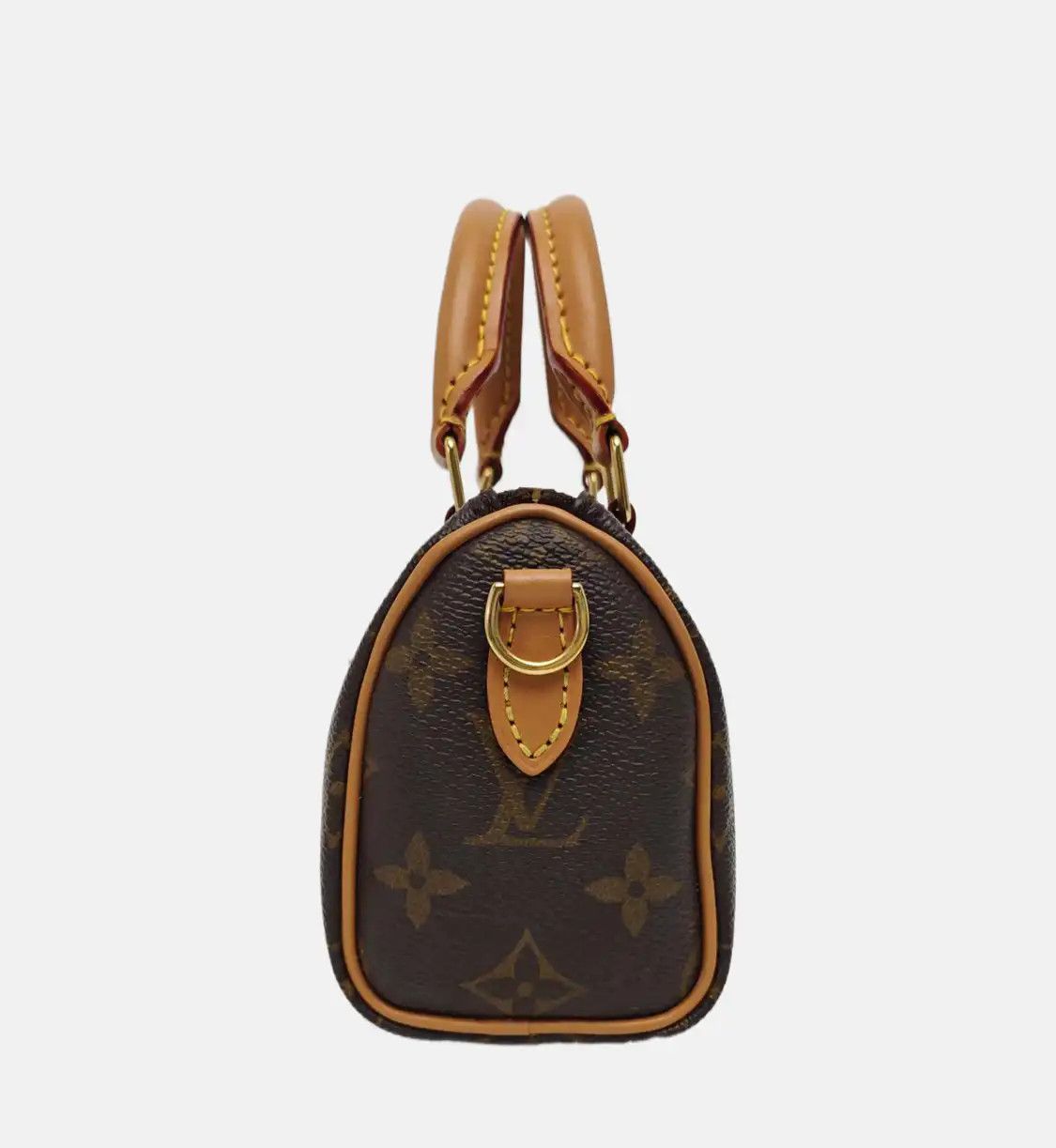 Louis Vuitton LOUIS VUITTON SPEEDY Nano brown coated canvas monogram Boston bag shoulder bag h Size ONE SIZE - 4 Thumbnail