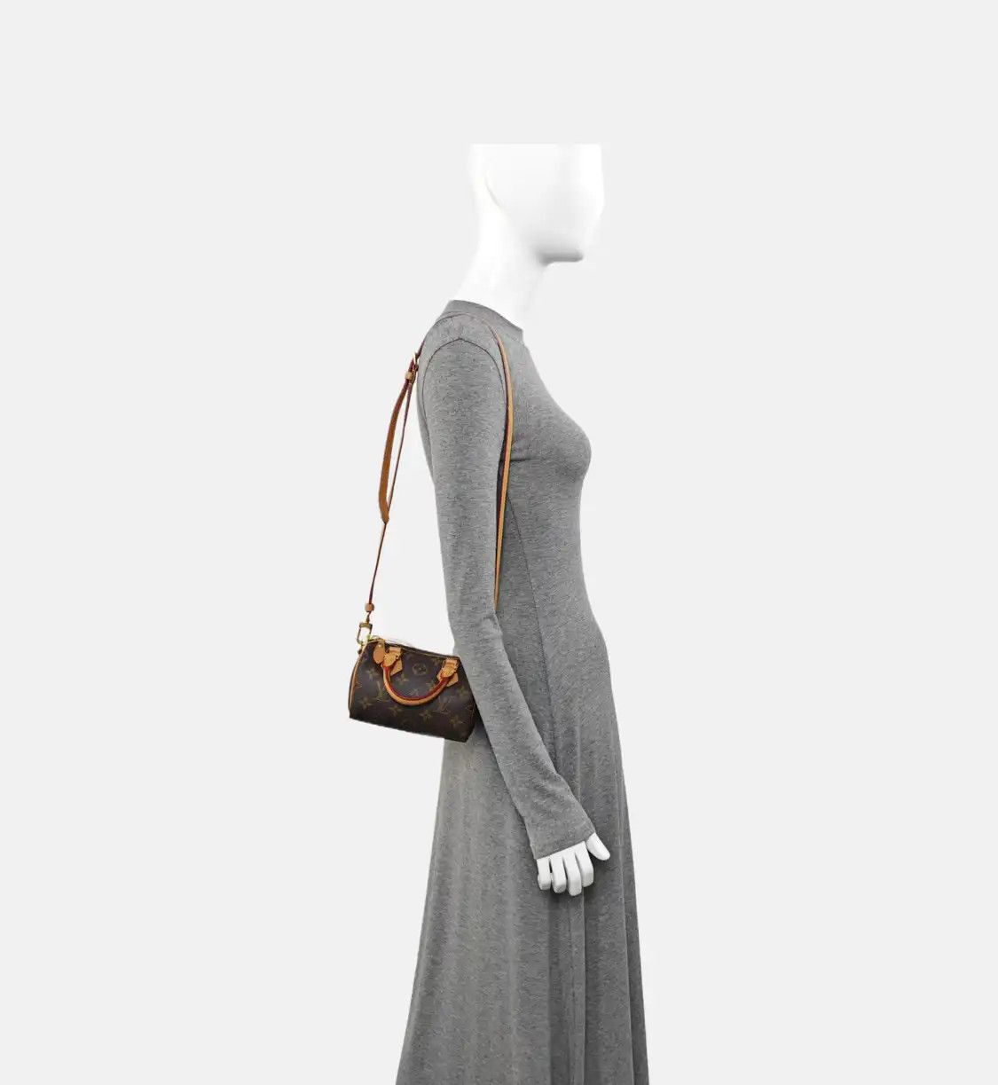 Louis Vuitton LOUIS VUITTON SPEEDY Nano brown coated canvas monogram Boston bag shoulder bag h Size ONE SIZE - 3 Thumbnail