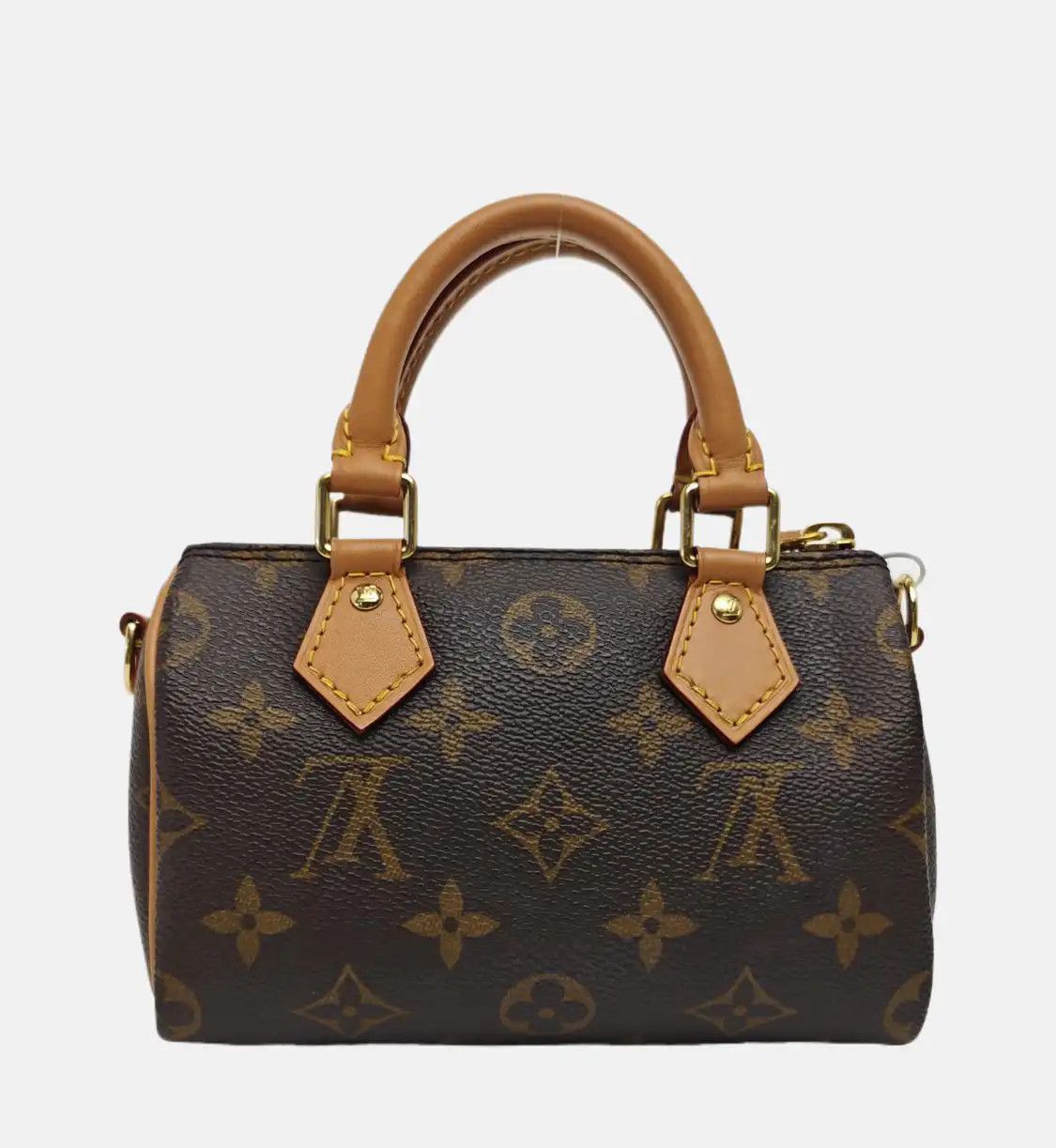 Louis Vuitton LOUIS VUITTON SPEEDY Nano brown coated canvas monogram Boston bag shoulder bag h Size ONE SIZE - 6 Thumbnail
