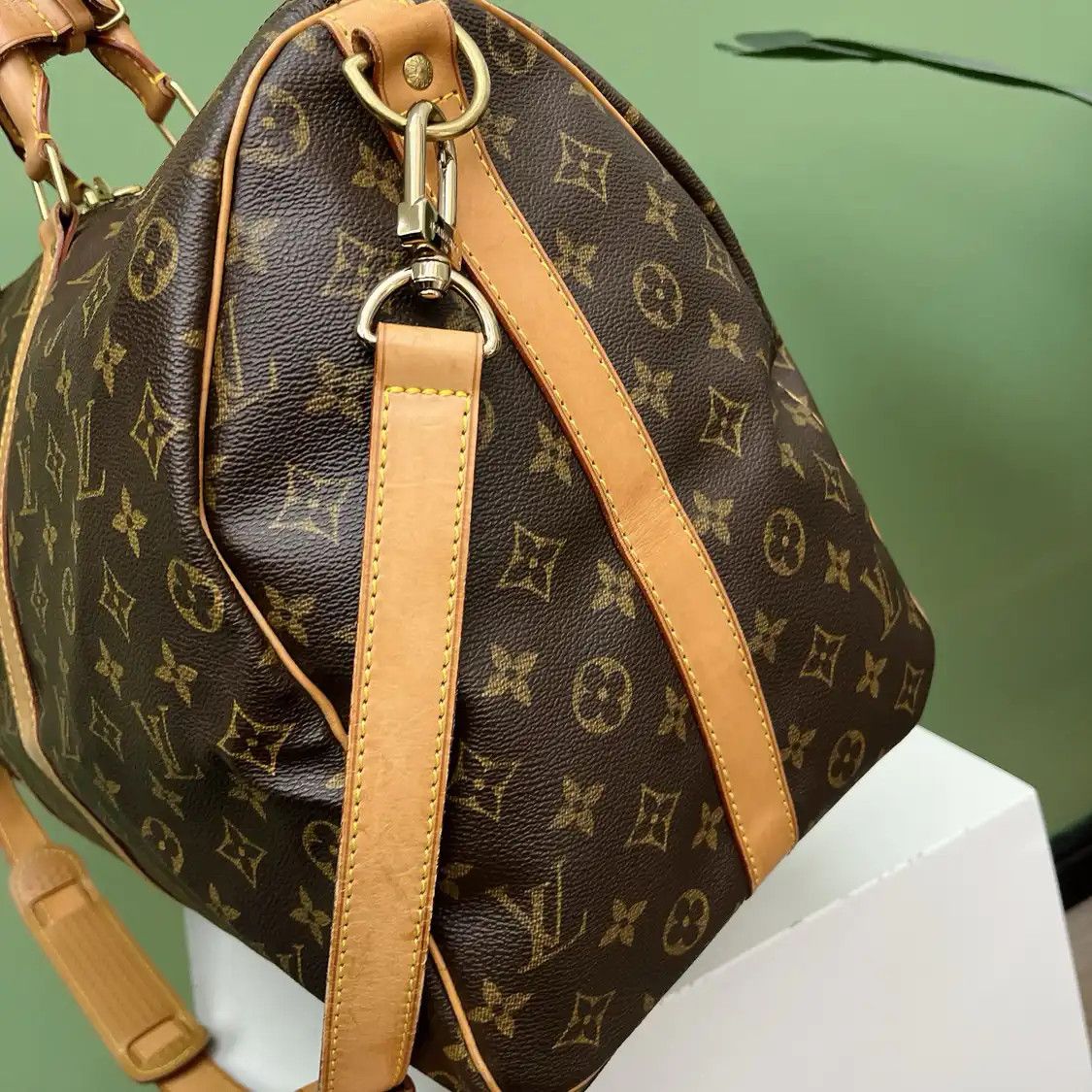 Louis Vuitton LOUIS VUITTON KEEPALL 50 brown coated canvas monogram jacquard Boston bag crossb Size ONE SIZE - 9 Thumbnail