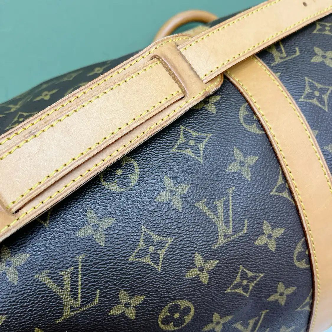 Louis Vuitton LOUIS VUITTON KEEPALL 50 brown coated canvas monogram jacquard Boston bag crossb Size ONE SIZE - 7 Thumbnail