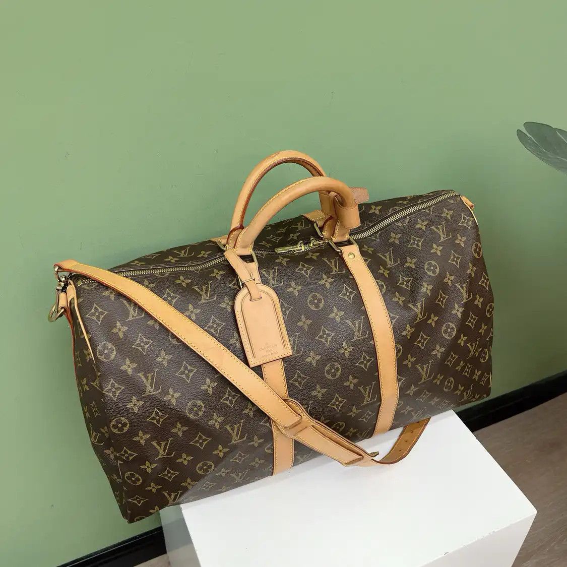 Louis Vuitton LOUIS VUITTON KEEPALL 50 brown coated canvas monogram jacquard Boston bag crossb Size ONE SIZE - 2 Thumbnail