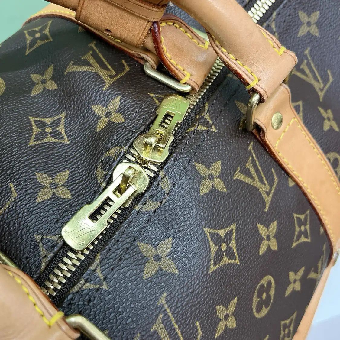 Louis Vuitton LOUIS VUITTON KEEPALL 50 brown coated canvas monogram jacquard Boston bag crossb Size ONE SIZE - 8 Thumbnail