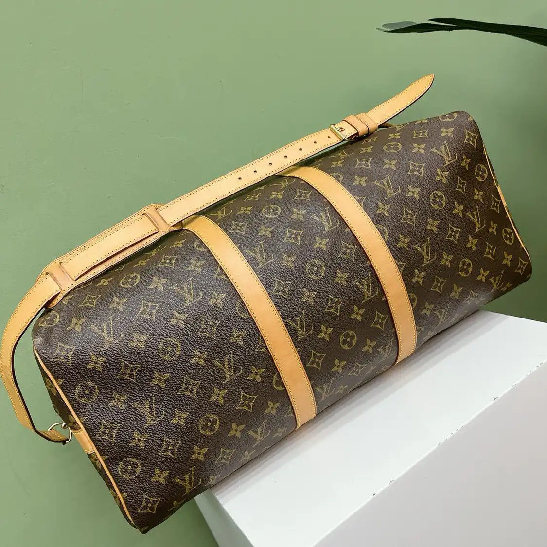 Louis Vuitton LOUIS VUITTON KEEPALL 50 brown coated canvas monogram jacquard Boston bag crossb Size ONE SIZE - 15 Thumbnail
