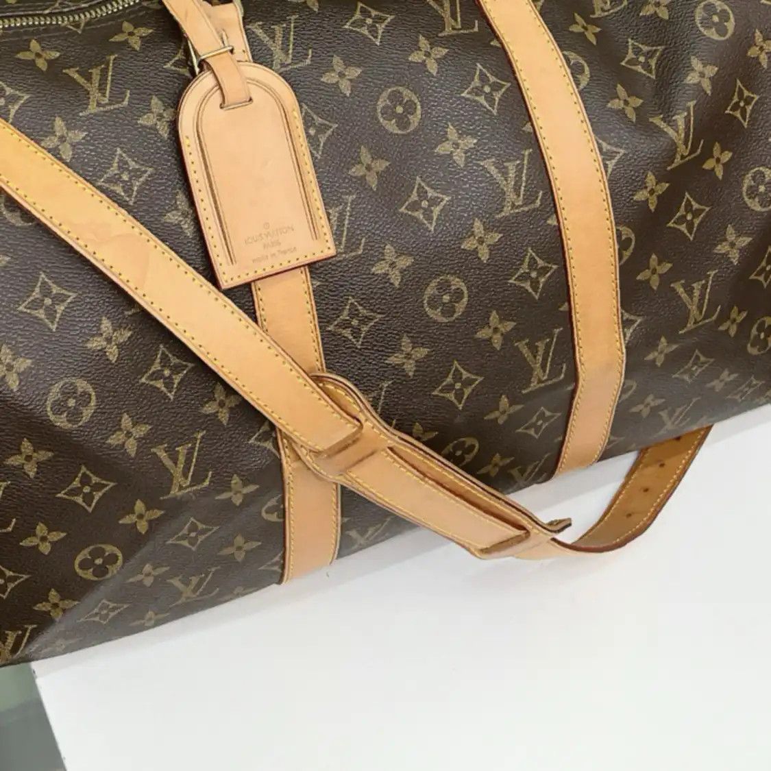 Louis Vuitton LOUIS VUITTON KEEPALL 50 brown coated canvas monogram jacquard Boston bag crossb Size ONE SIZE - 12 Thumbnail