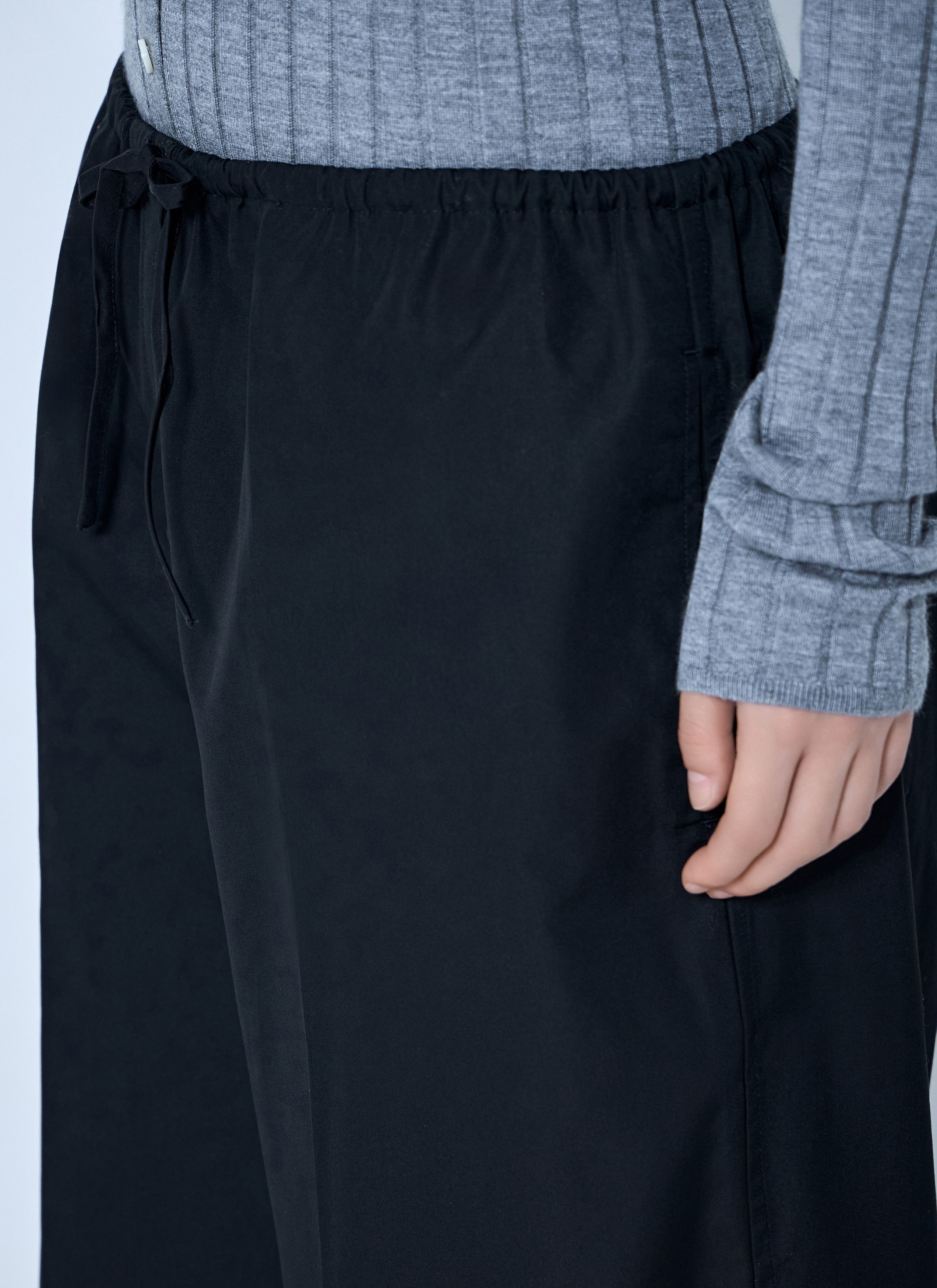 Toteme Drawstring Cotton Trousers (Fr 40) in Black, Women's (Size 28) — image 6 of 6