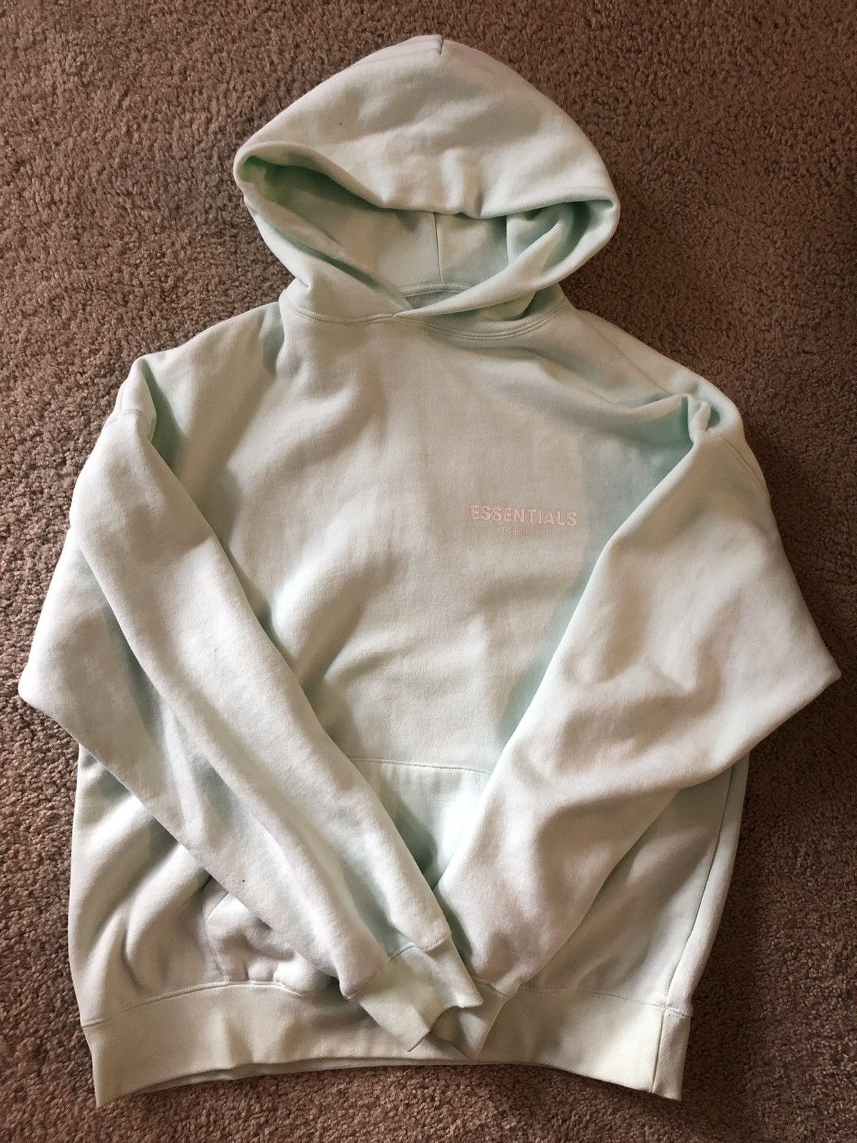 Pacsun Fear of God Essentials Mint Hoodie | Grailed