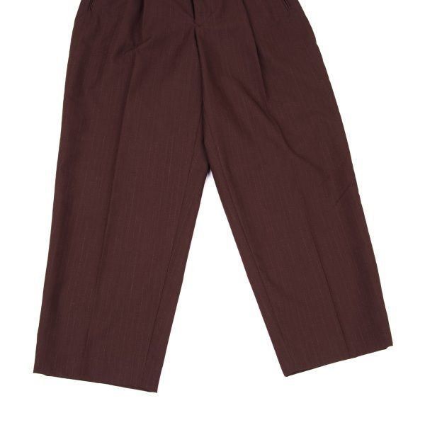 Jean Paul Gaultier Jean Paul GAULTIER HOMME Wool Pants Bordeaux Size 48 Size US 33 - 6 Thumbnail