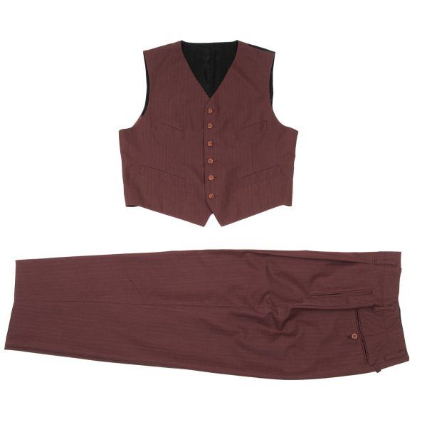 Jean Paul Gaultier Jean Paul GAULTIER HOMME Wool Pants Bordeaux Size 48 Size US 33 - 12 Thumbnail