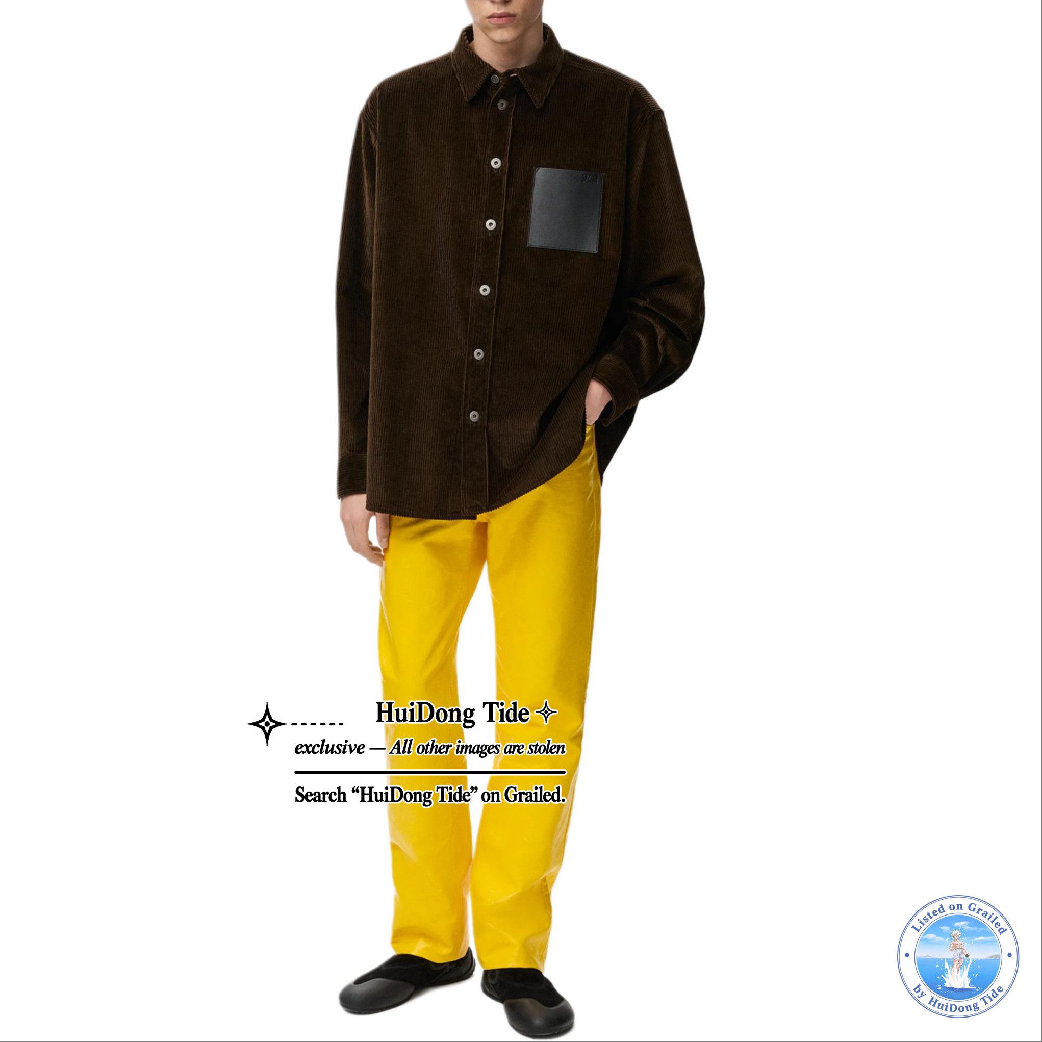 Loewe Loewe Leather Patch Corduroy Shirt US M Size US M / EU 48-50 / 2 - 6 Thumbnail