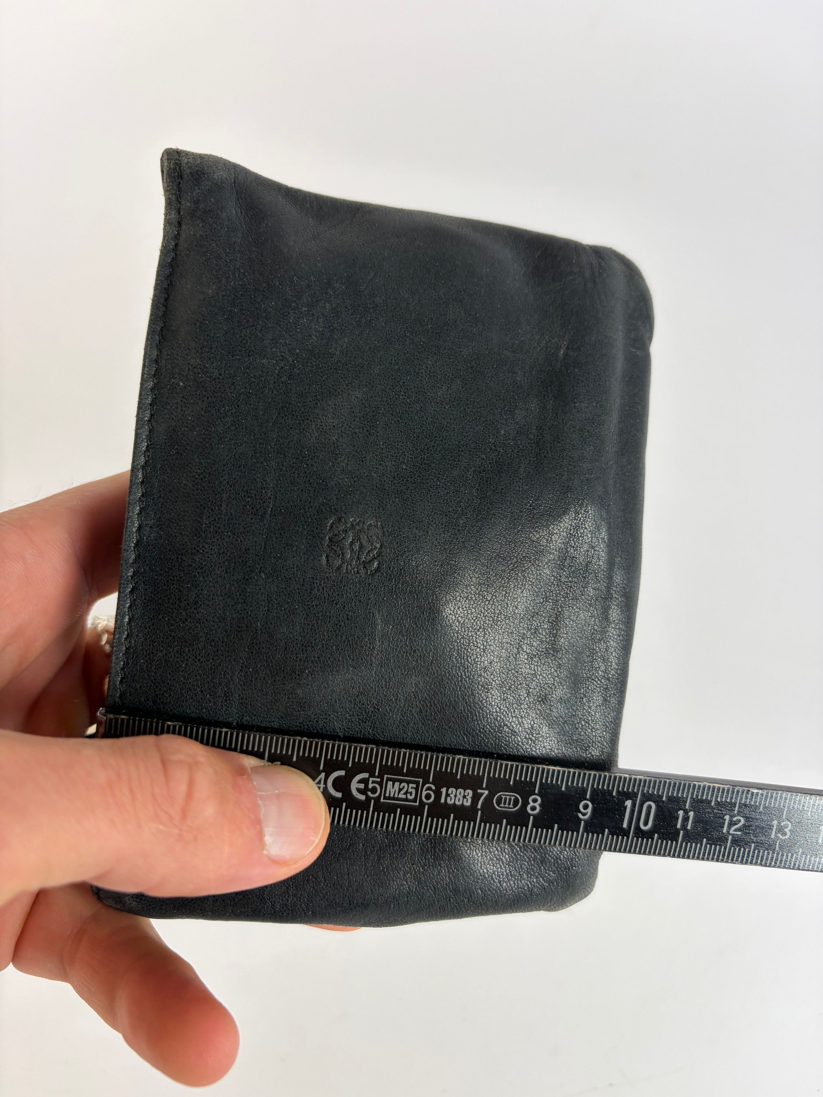 Loewe Vintage Leather Clutch Pouch Late 1970s Black Gold Size ONE SIZE - 8 Thumbnail