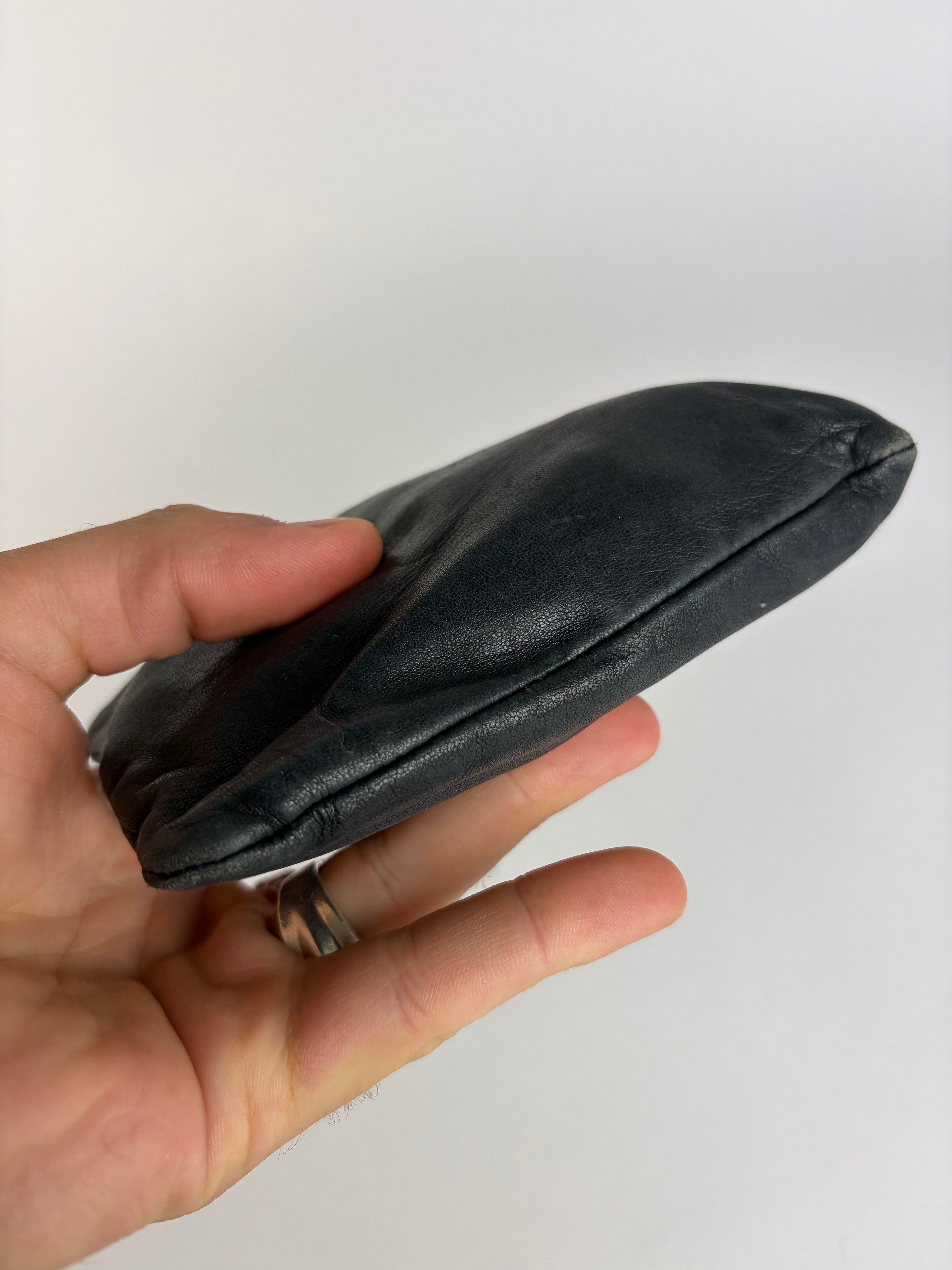 Loewe Vintage Leather Clutch Pouch Late 1970s Black Gold Size ONE SIZE - 5 Thumbnail