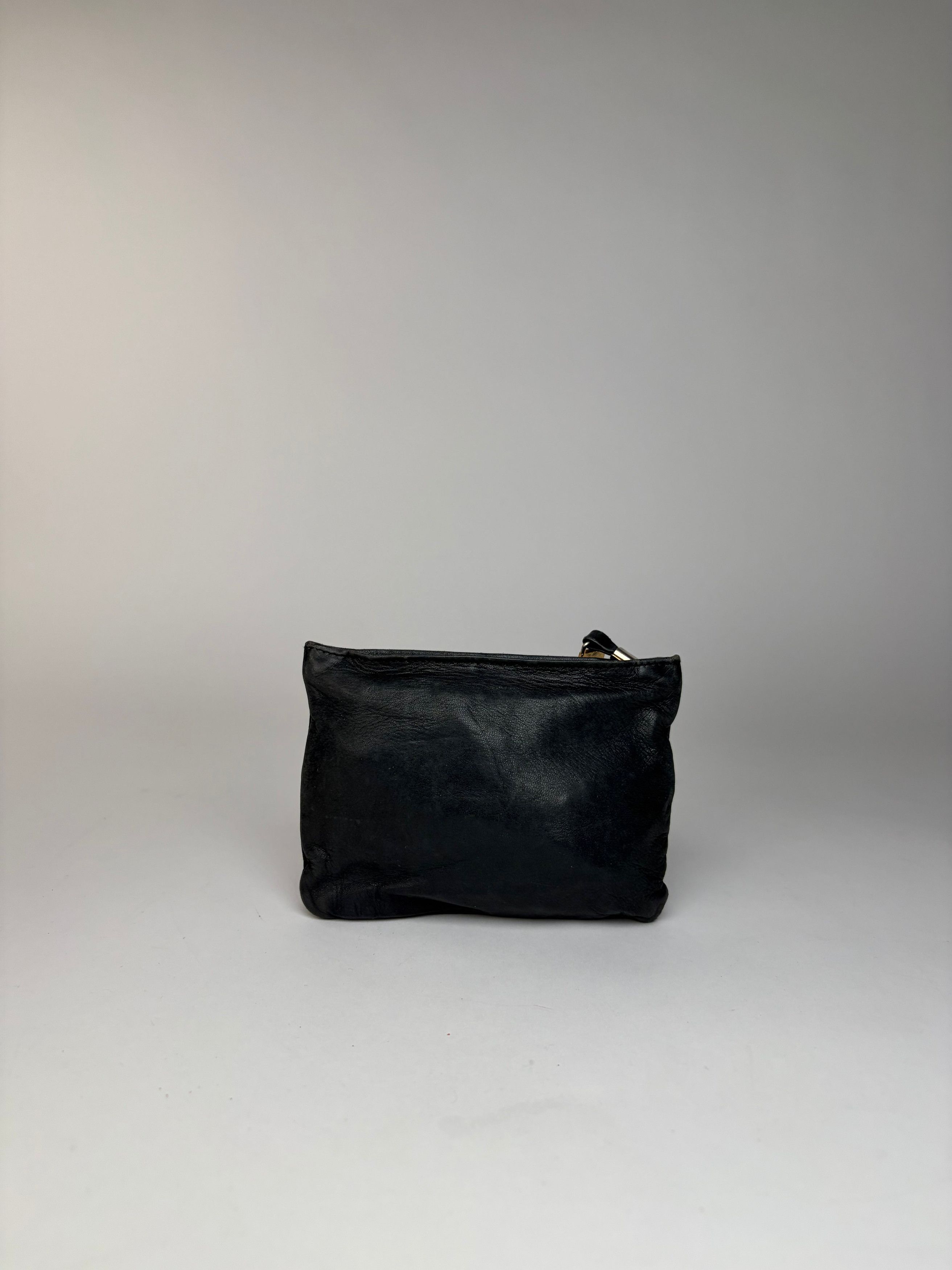 Loewe Vintage Leather Clutch Pouch Late 1970s Black Gold Size ONE SIZE - 10 Thumbnail