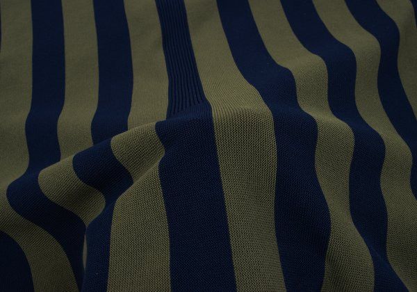CFCL CFCL 24AW Poly Stripe Knit Shirt Navy Khaki Size 3 Size US L / EU 52-54 / 3 - 11 Thumbnail