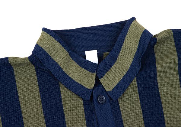 CFCL CFCL 24AW Poly Stripe Knit Shirt Navy Khaki Size 3 Size US L / EU 52-54 / 3 - 3 Thumbnail