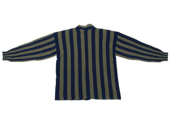 CFCL CFCL 24AW Poly Stripe Knit Shirt Navy Khaki Size 3 Size US L / EU 52-54 / 3 - 9 Thumbnail