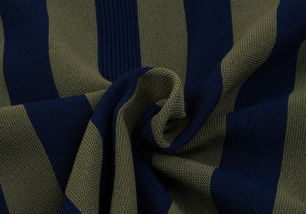 CFCL CFCL 24AW Poly Stripe Knit Shirt Navy Khaki Size 3 Size US L / EU 52-54 / 3 - 12 Thumbnail