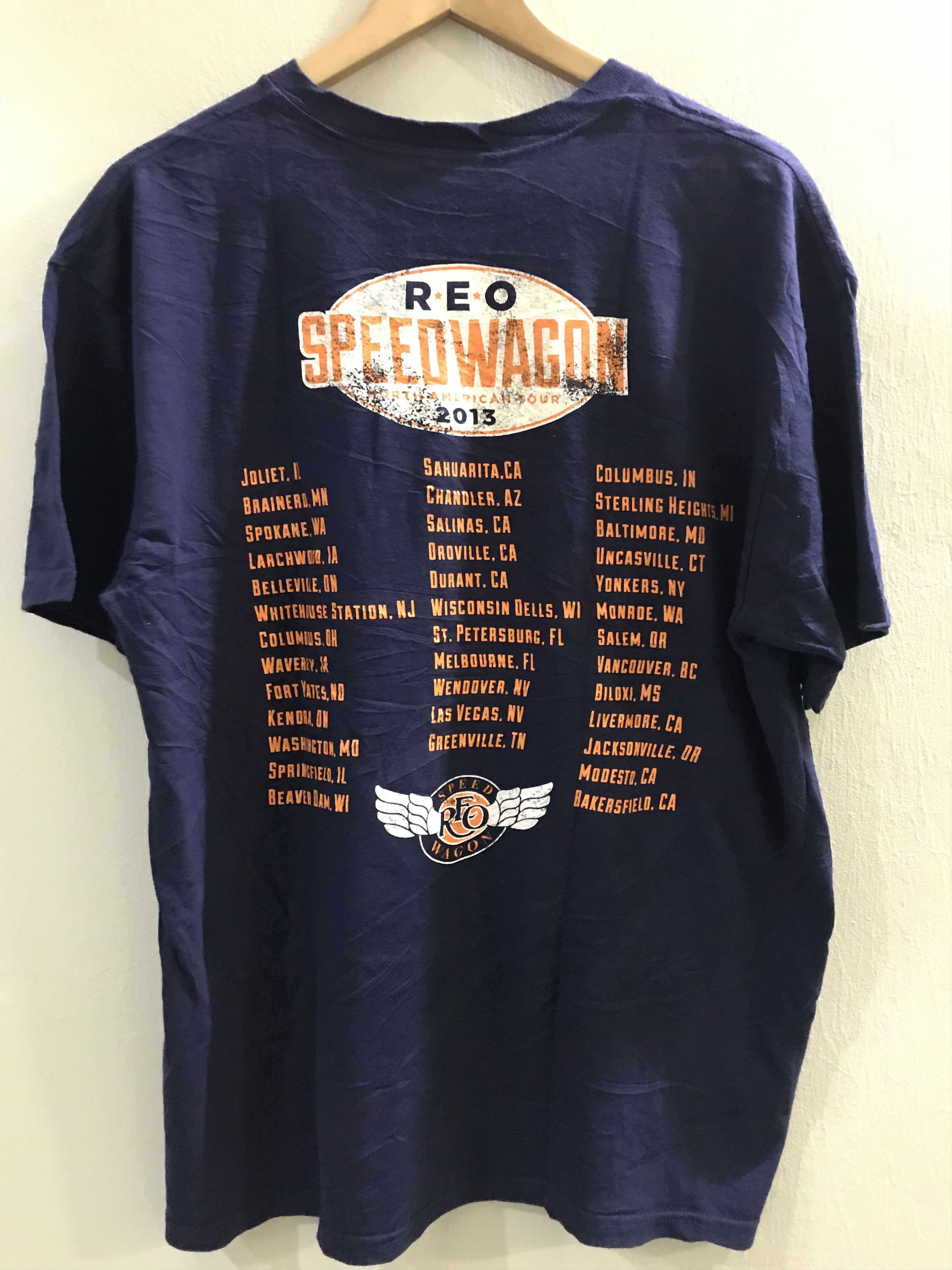 Band Tees REO SPEEDWAGON NORTH AMERICAN TOUR 2013 TEE SHIRT Size US L / EU 52-54 / 3 - 2 Thumbnail