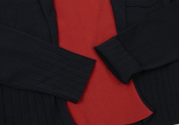 Jean Paul Gaultier Jean Paul GAULTIER CLASSIQUE Rib Black Red Jacket Size 48 Size US M / EU 48-50 / 2 - 7 Thumbnail