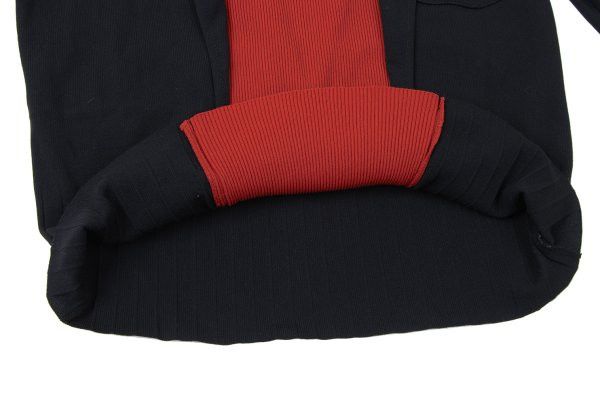 Jean Paul Gaultier Jean Paul GAULTIER CLASSIQUE Rib Black Red Jacket Size 48 Size US M / EU 48-50 / 2 - 9 Thumbnail