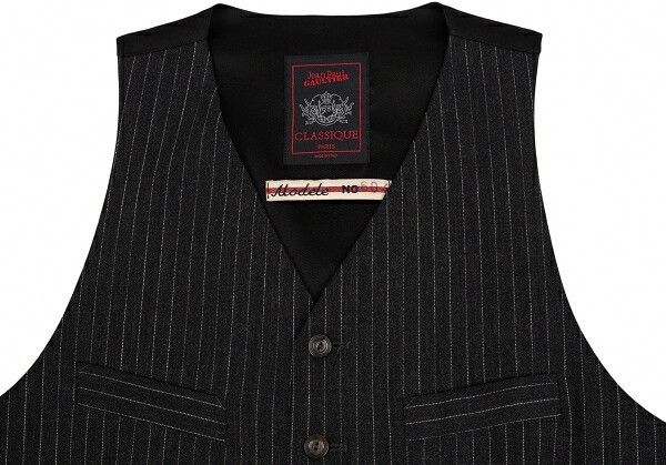 Jean Paul Gaultier Jean Paul GAULTIER CLASSIQUE Back Gilet Charcoal Size E48 Size US S / EU 44-46 / 1 - 5 Thumbnail