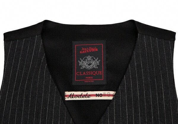 Jean Paul Gaultier Jean Paul GAULTIER CLASSIQUE Back Gilet Charcoal Size E48 Size US S / EU 44-46 / 1 - 6 Thumbnail