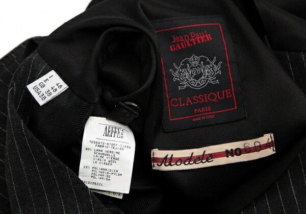 Jean Paul Gaultier Jean Paul GAULTIER CLASSIQUE Back Gilet Charcoal Size E48 Size US S / EU 44-46 / 1 - 15 Thumbnail