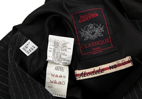 Jean Paul Gaultier Jean Paul GAULTIER CLASSIQUE Back Gilet Charcoal Size E48 Size US S / EU 44-46 / 1 - 16 Thumbnail