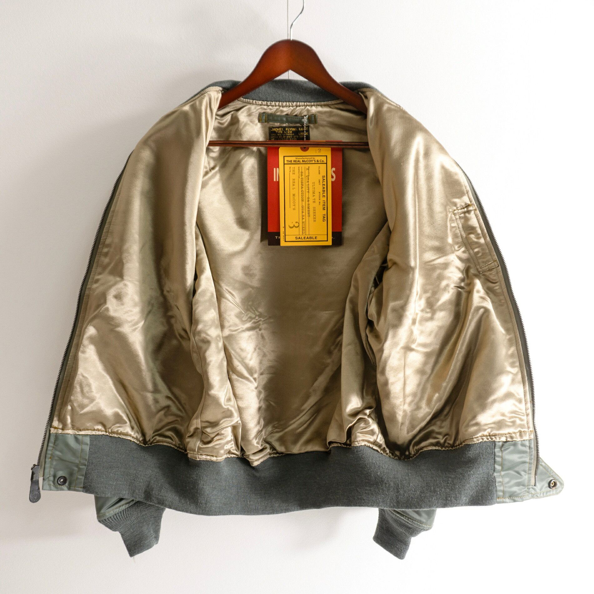 The Real Mccoy's Usaf L-2b Flight Jacket Size L in Green, Men's — image 5 of 6