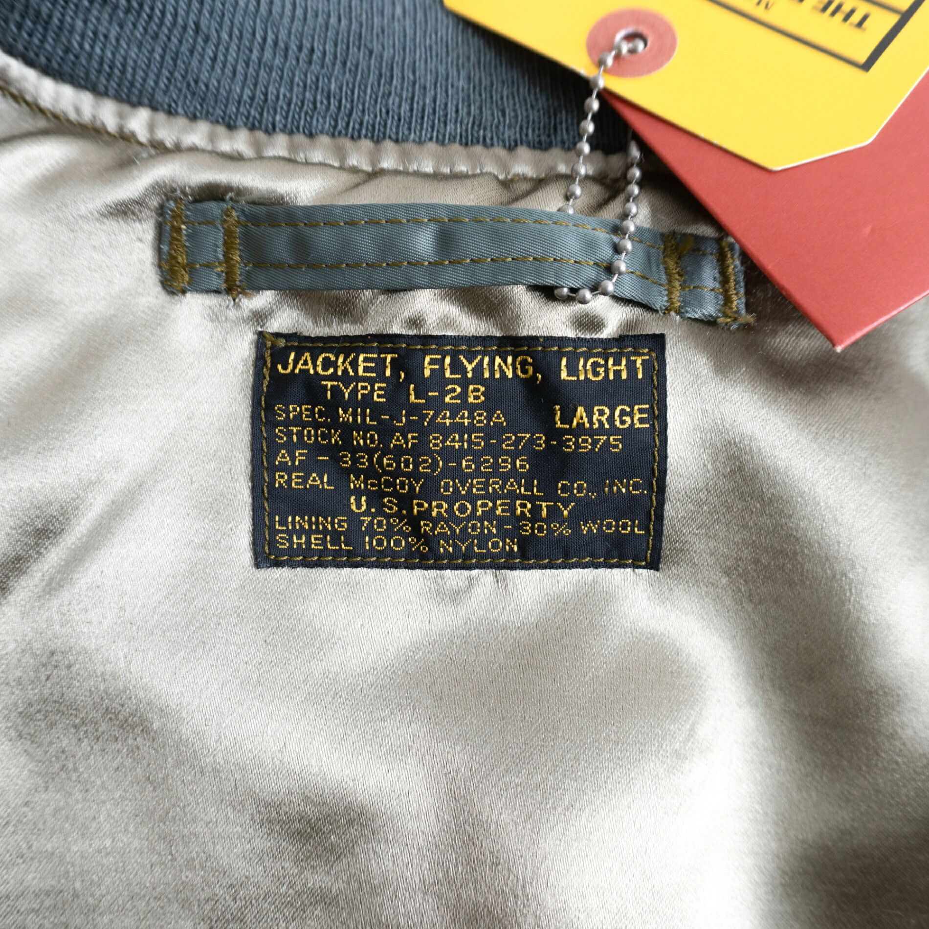The Real Mccoy's Usaf L-2b Flight Jacket Size L in Green, Men's — image 6 of 6