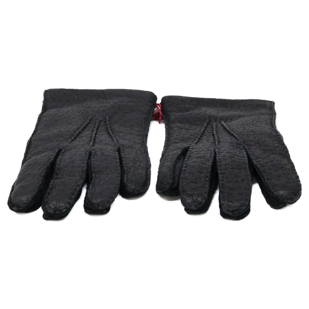 Dents 15-1042 Peccary Leather Cashmere Gloves Black Size 7, Men's — image 6 of 6