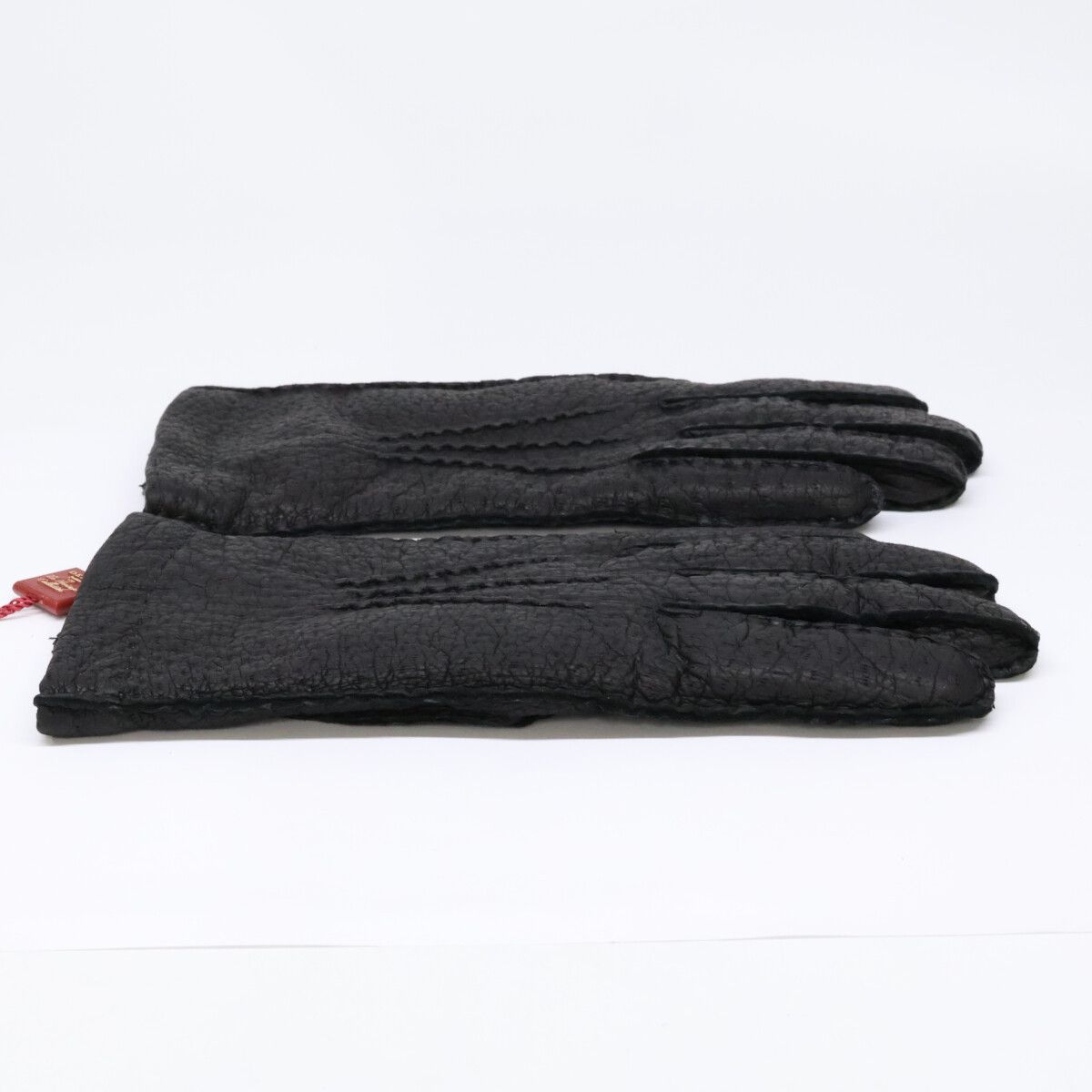 Dents 15-1042 Peccary Leather Cashmere Gloves Black Size 7, Men's — image 5 of 6