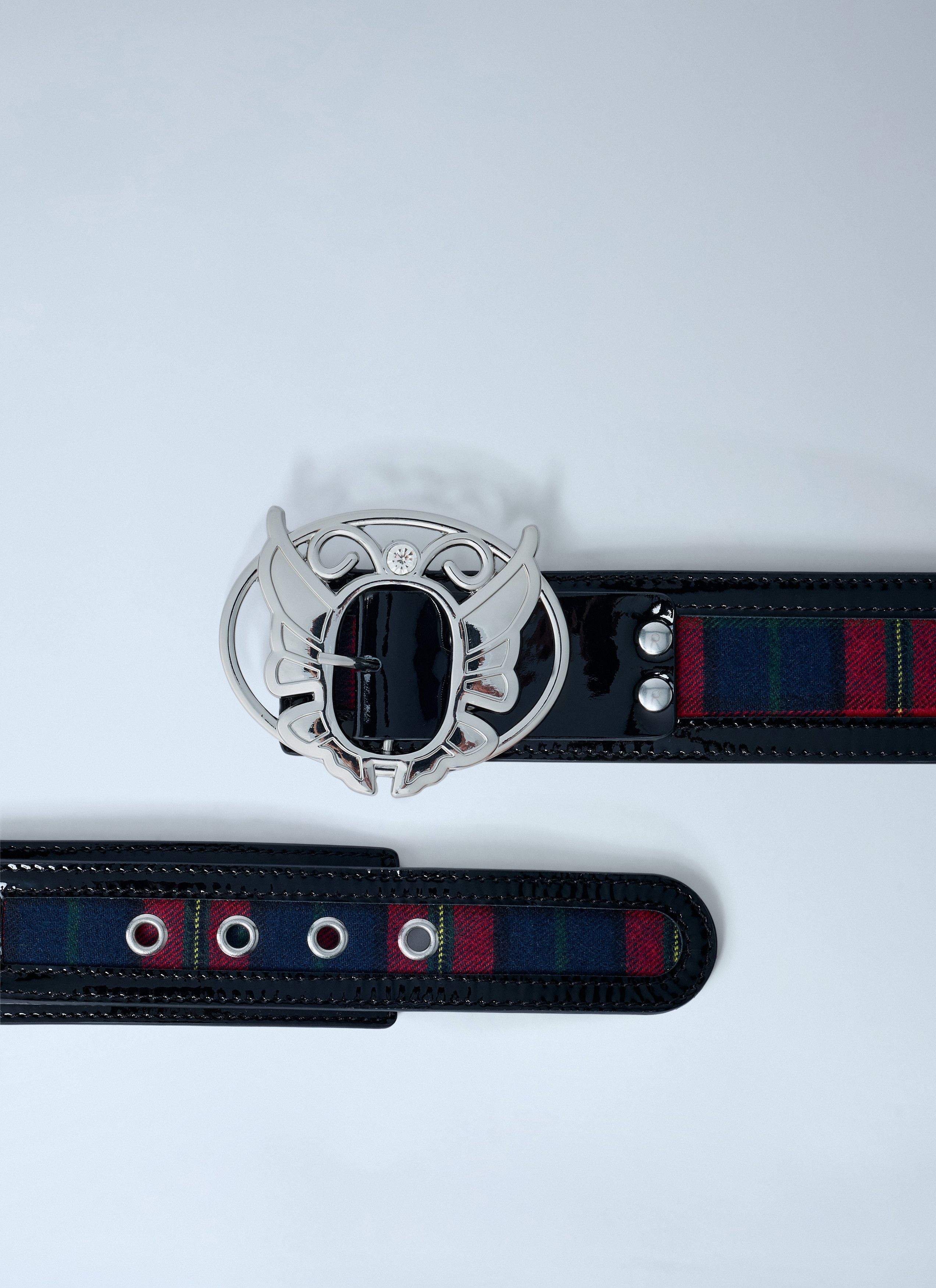 Chopova Lowena Tartan Belt in Black, Women's — image 4 of 4